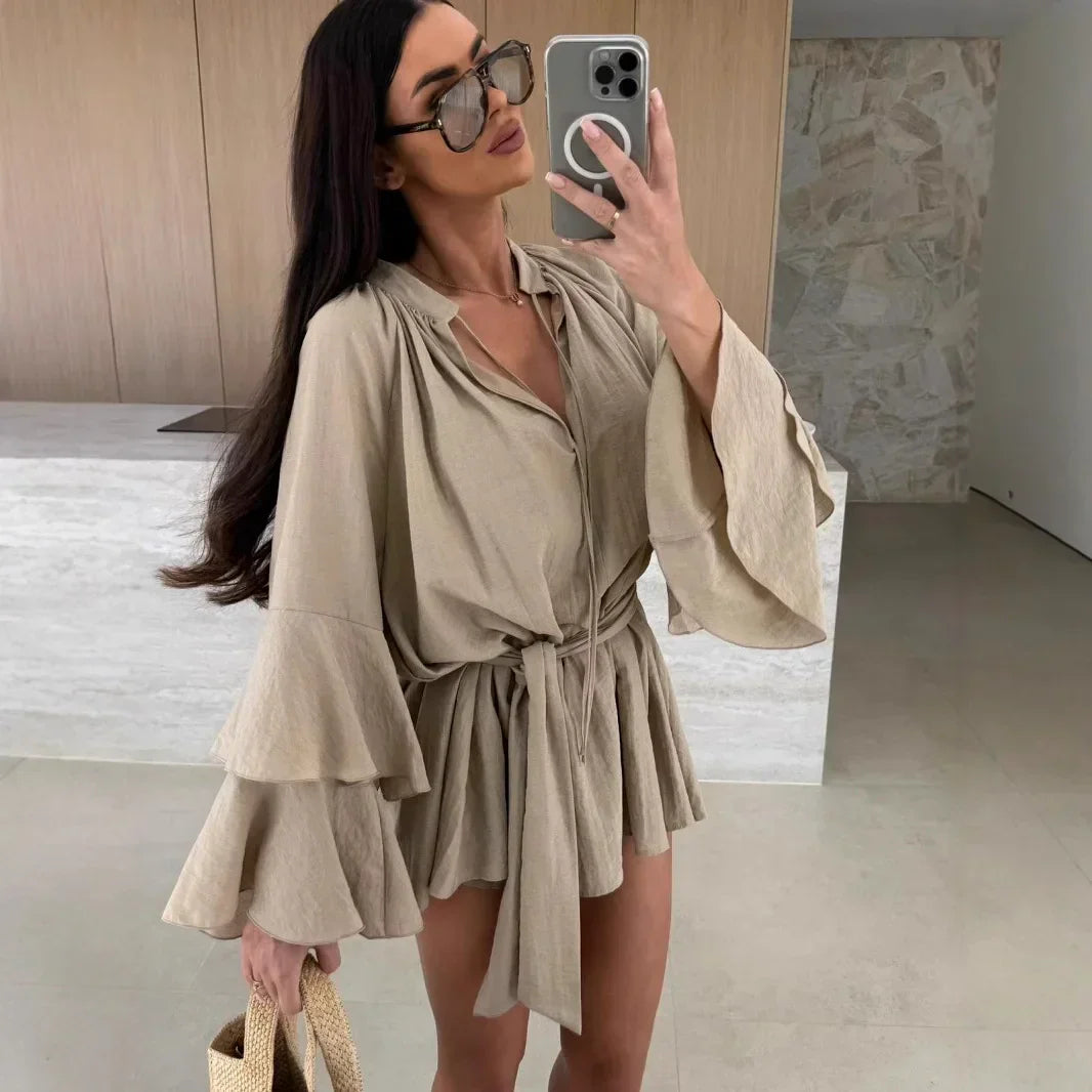 Sonya - Lightweight Shirt Dress with Belt