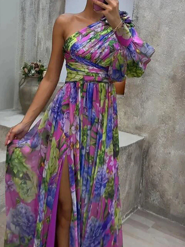Amalia - One-Shoulder Floral Maxi Dress