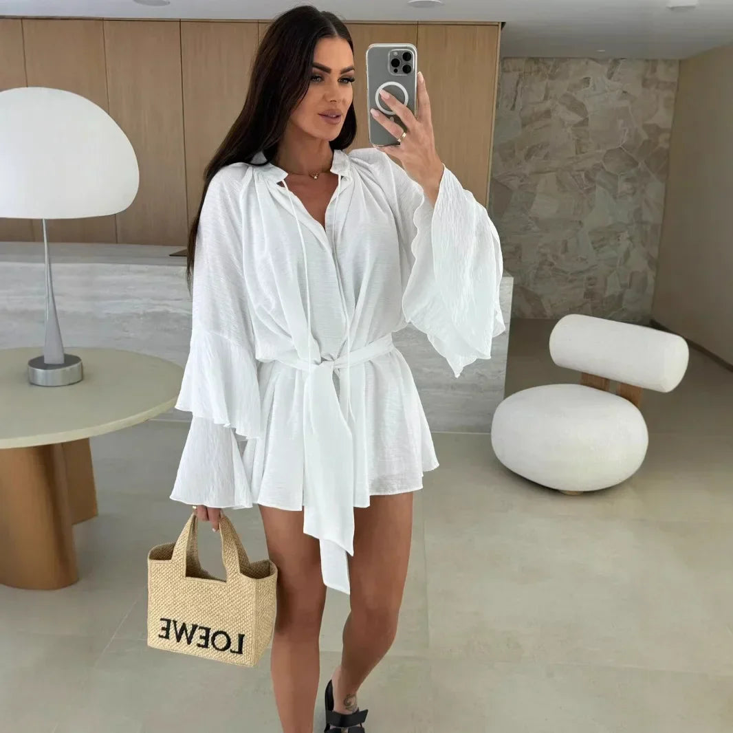 Sonya - Lightweight Shirt Dress with Belt