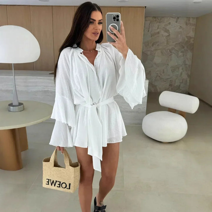 Sonya - Lightweight Shirt Dress with Belt