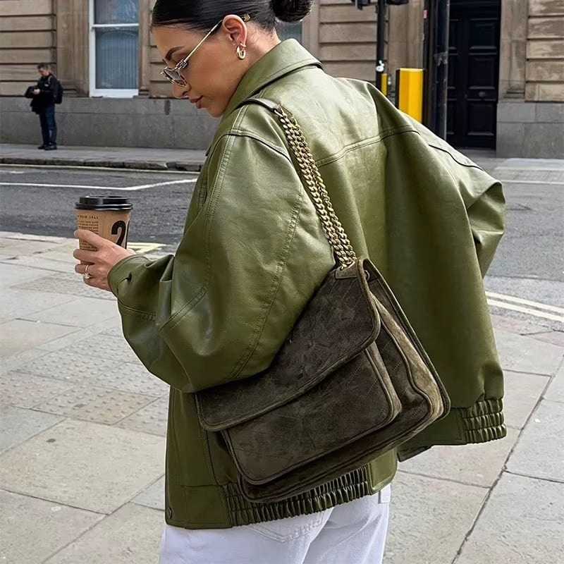 Harper - Oversized Leather Jacket