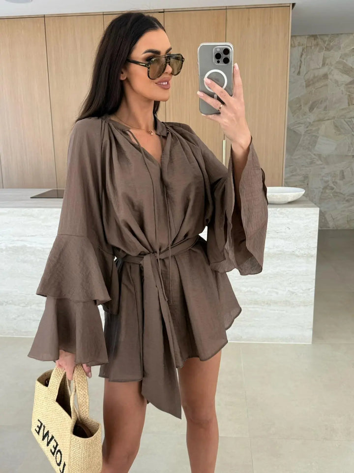 Sonya - Lightweight Shirt Dress with Belt
