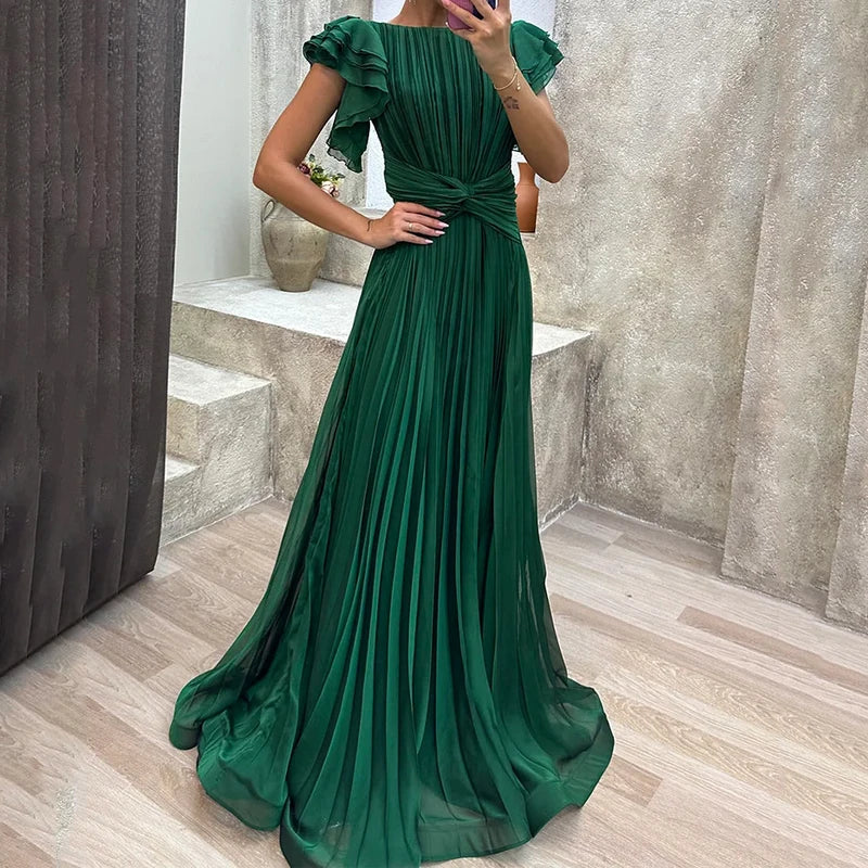 Rory - Pleated Evening Dress
