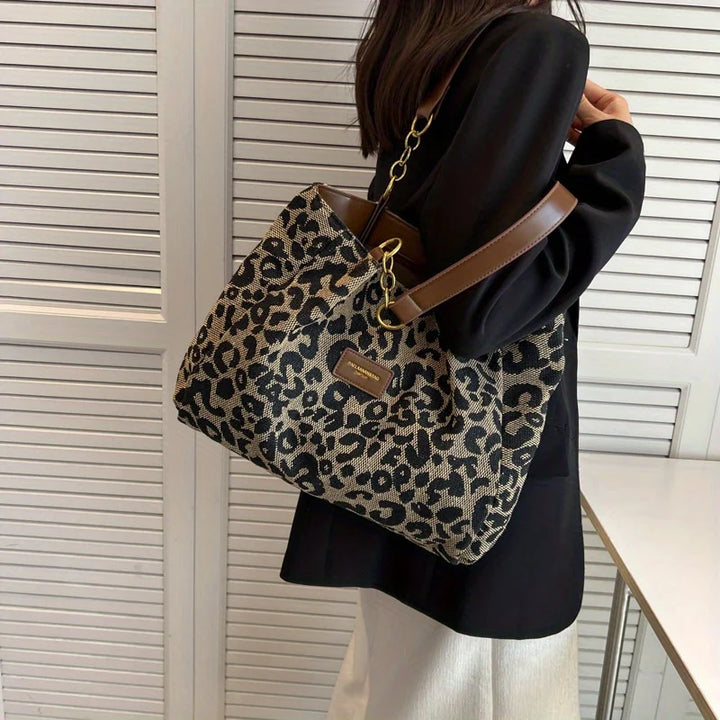 Destiny - Leopard Patterned Canvas Tote