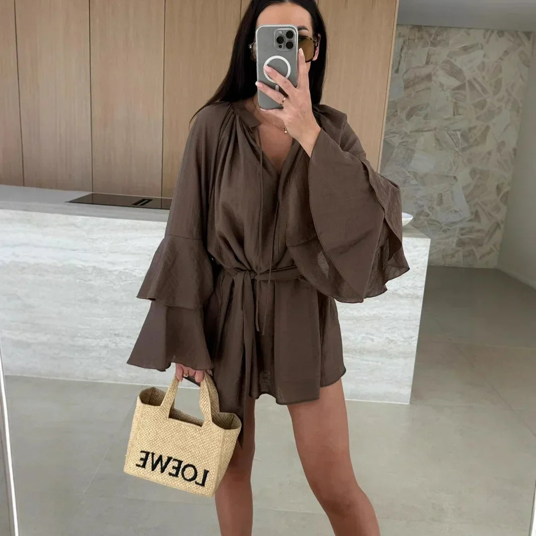 Sonya - Lightweight Shirt Dress with Belt