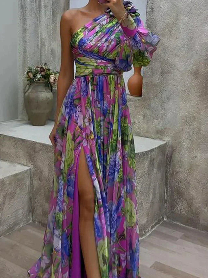 Amalia - One-Shoulder Floral Maxi Dress