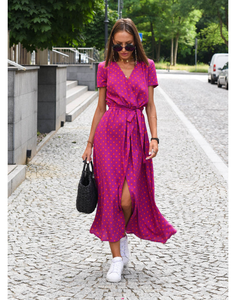Chloe - Printed Wrap Dress