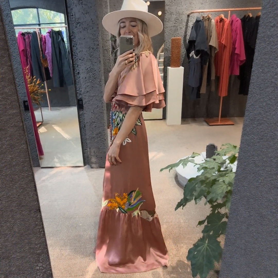 Carmel - Embroidered Boho Maxi Dress