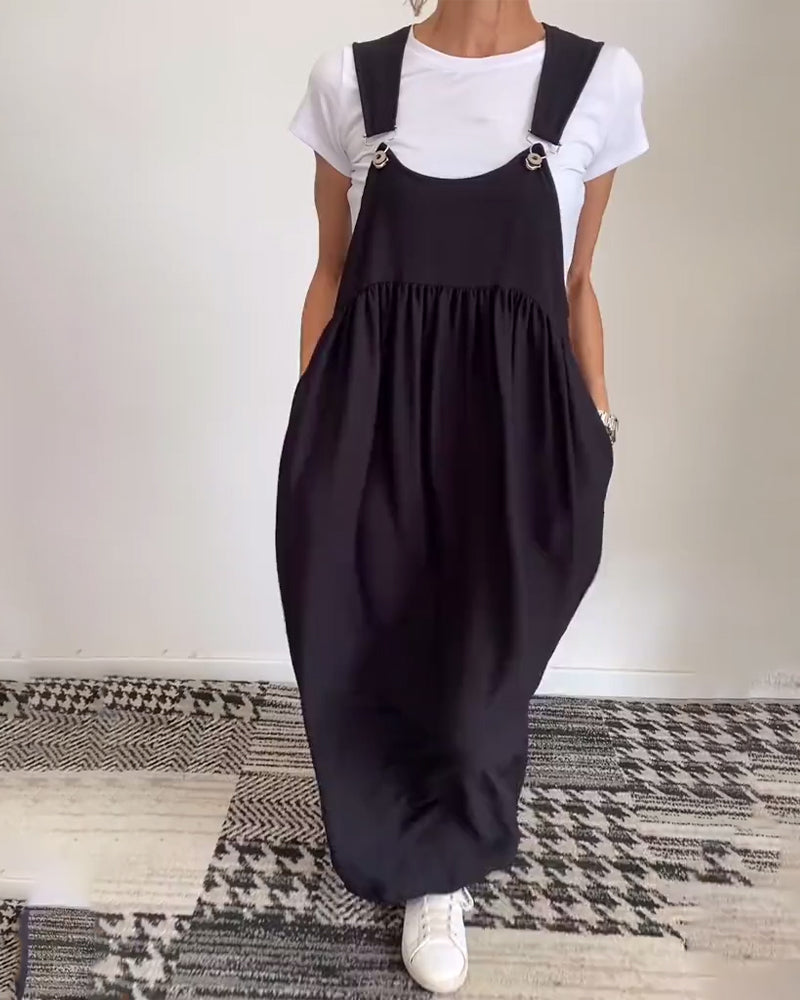 Ellen - Casual Dress with Solid Braces