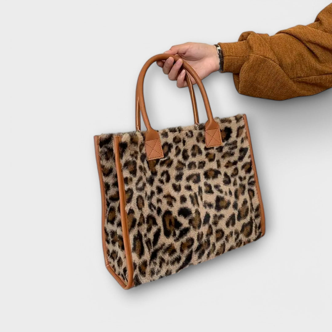 Holly - Chic Leopard Print Plush Tote