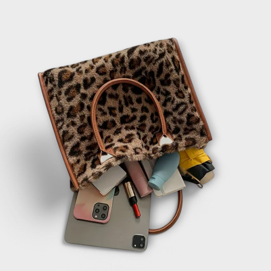 Holly - Chic Leopard Print Plush Tote