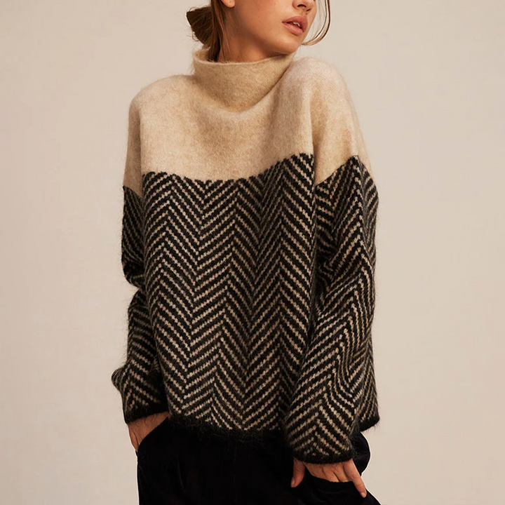 Isabelle - Trendy High Collared Top