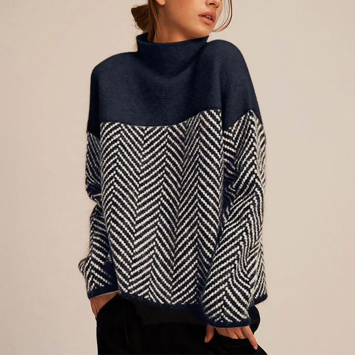 Isabelle - Trendy High Collared Top