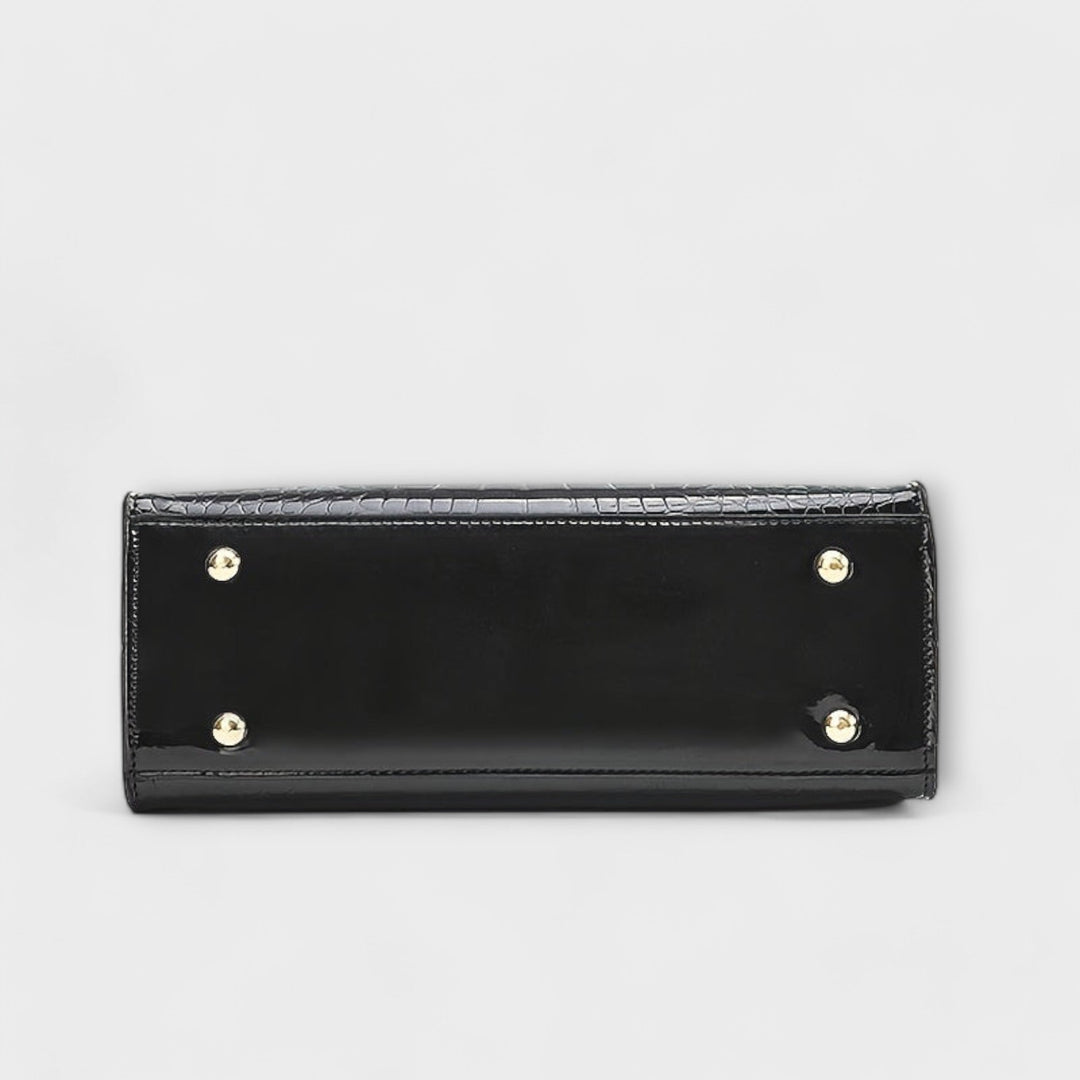 Vera - Glossy Crocodile Patterned Handbag