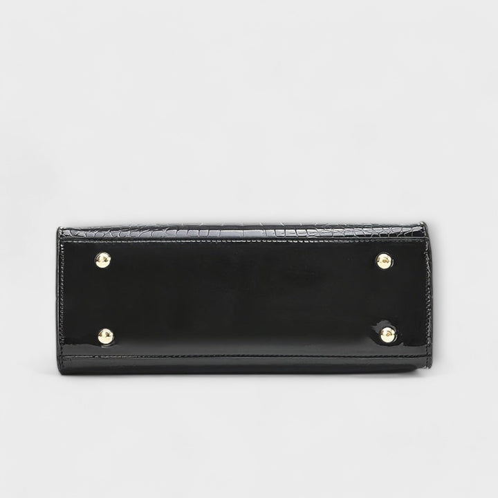 Vera - Glossy Crocodile Patterned Handbag