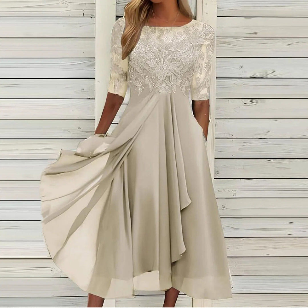 Taryn - Elegant Lace Midi Dress