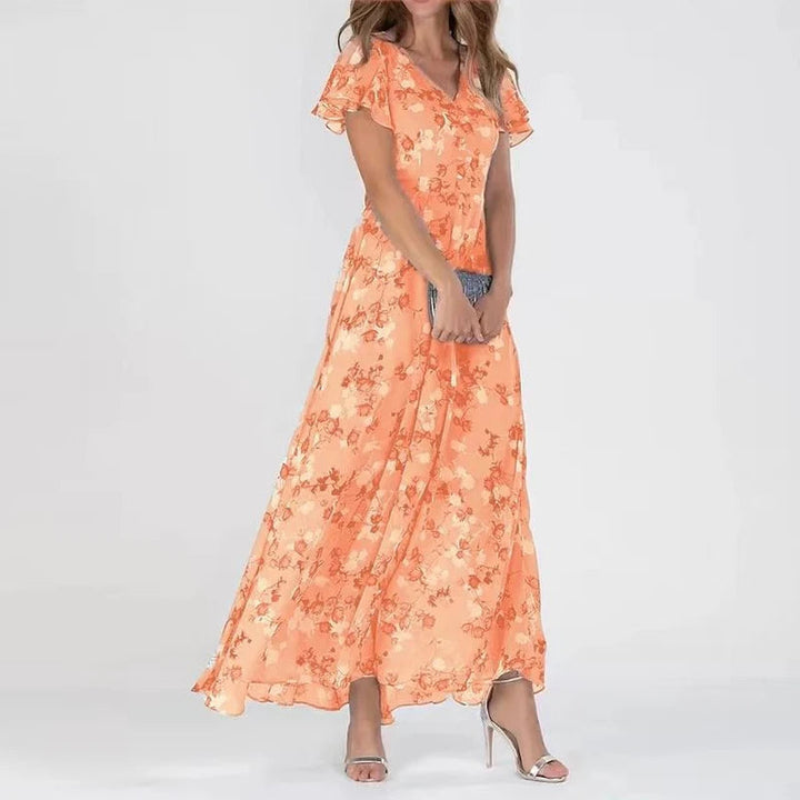 Sophie - Floral Dress with Ruffled Sleeves