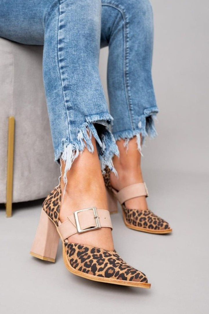 Selveta | Leopard suede wedge sandals