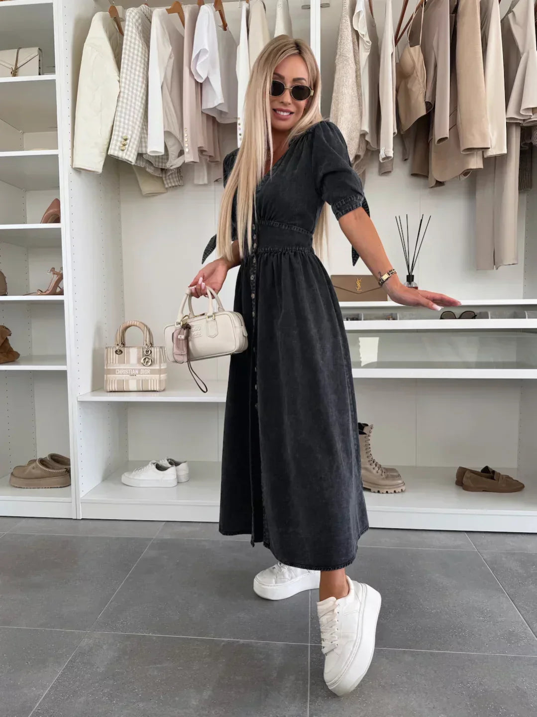 Louise - Luminescent Denim Dress