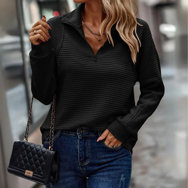 Helena - Half-Zip Detailed Pullover