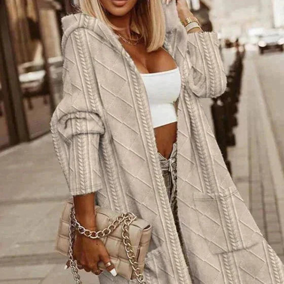 Mara – Elegant Hooded Cardigan
