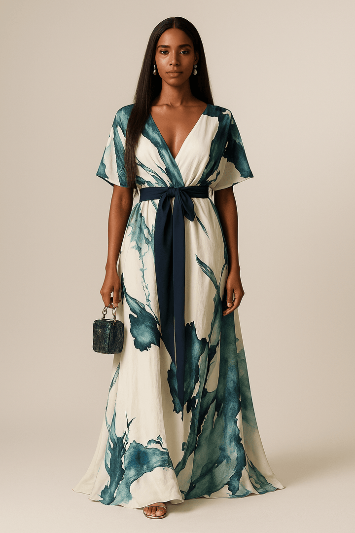Meike – Long Watercolor Maxi Dress