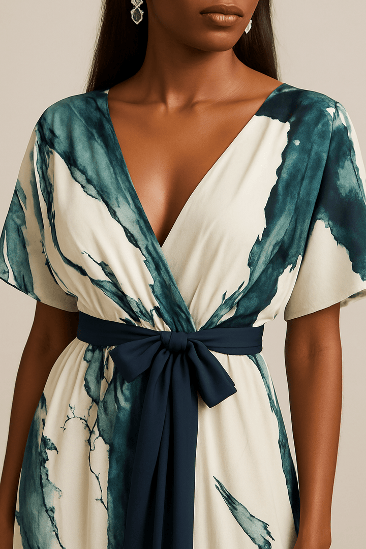 Meike – Long Watercolor Maxi Dress