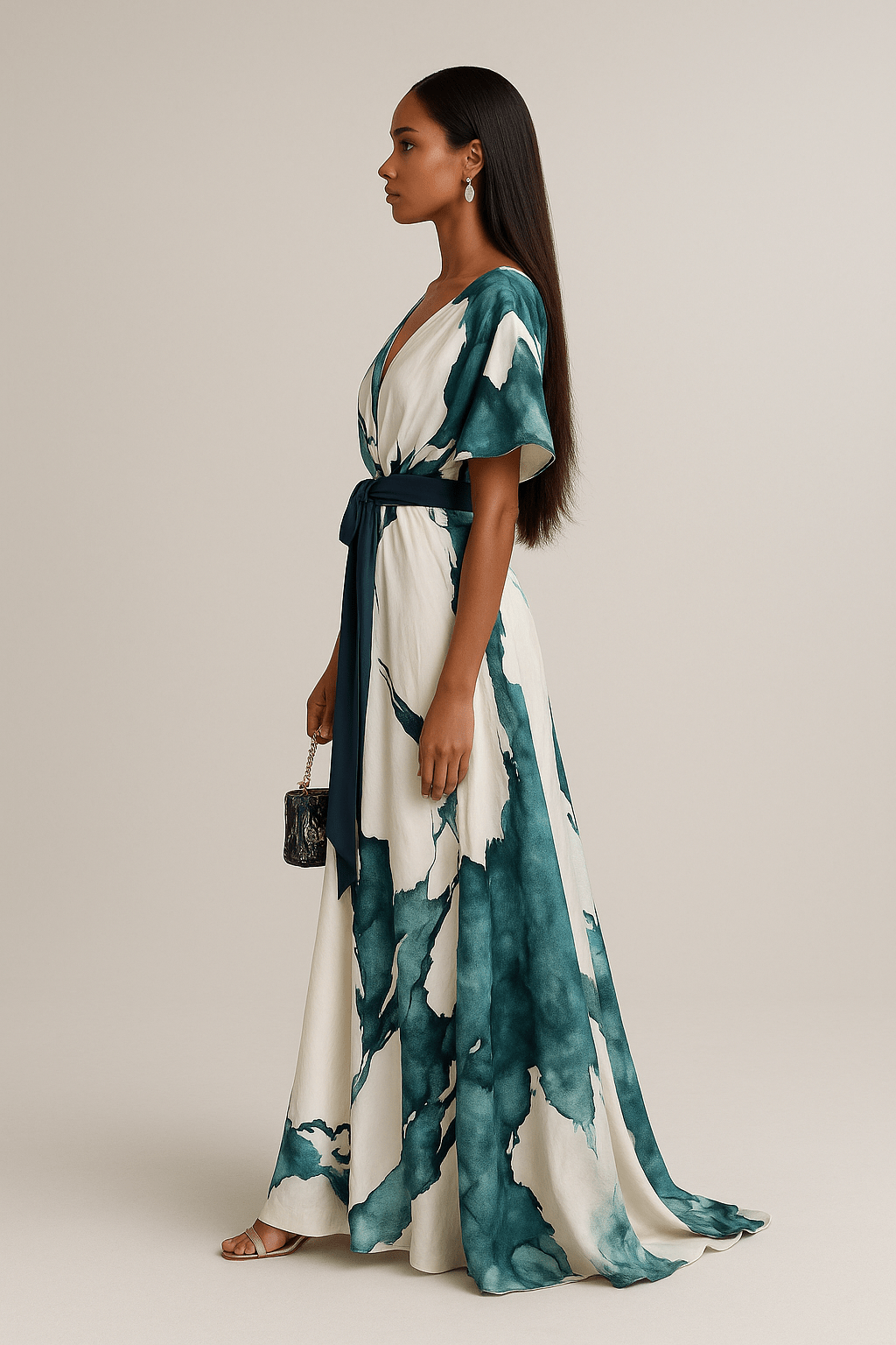 Meike – Long Watercolor Maxi Dress