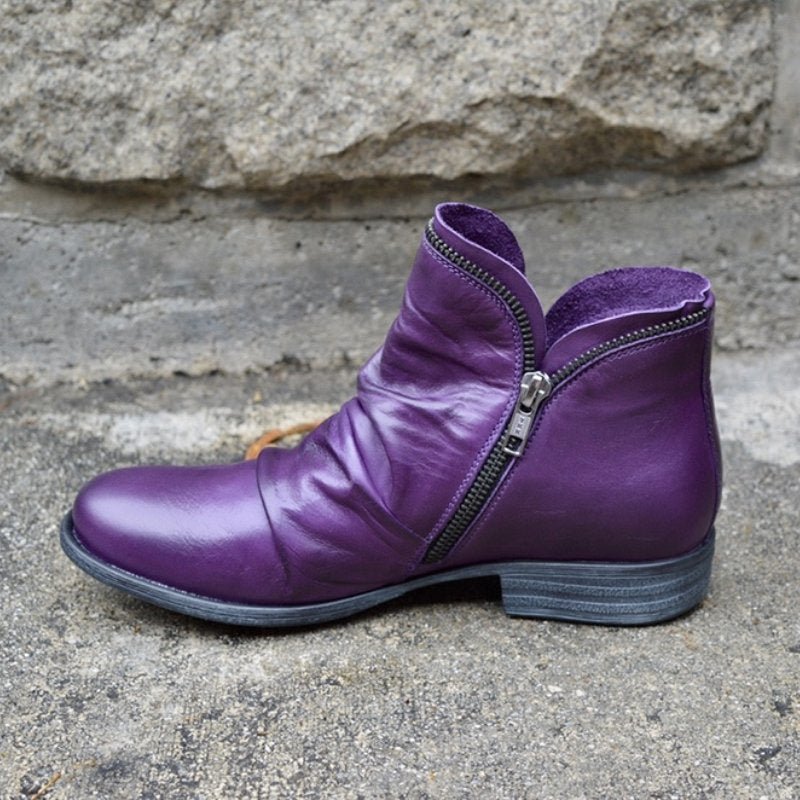 Sanne - Stylish Women's Leather Comfort Boots